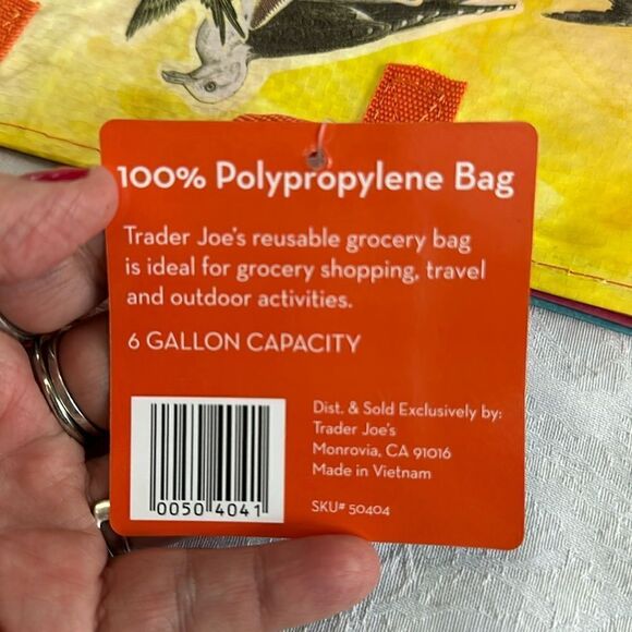 Trader Joe’s Plastic Reusable Shopping Tote Bag 6 Gallon Florida - Picture 14 of 14